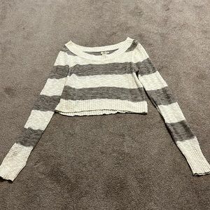 Looser fitting cropped sweater